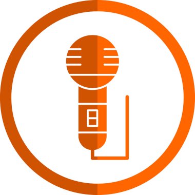 mikrofon simgesi vektör illüstrasyonu