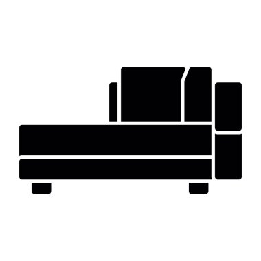 kanepe vektör sembolü düz simge