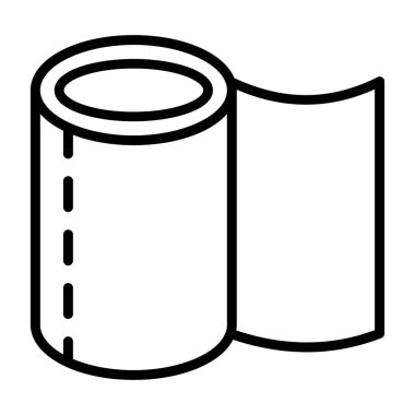 Düz tuvalet kağıdı. Basit resimleme