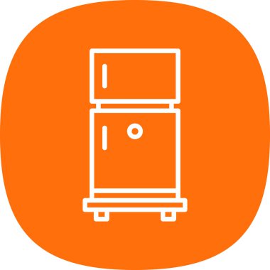 buzdolabı web simgesi, vektör çizim 
