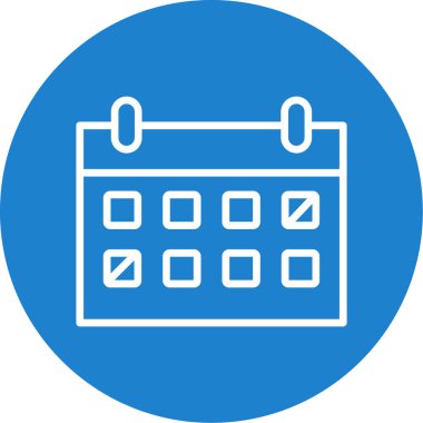 basit takvim simgesini, vektör çizim