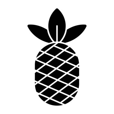 Ananas. Web simgesi basit illüstrasyon 