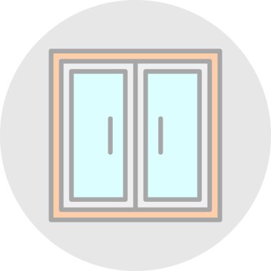 kapı simgesi vektör illüstrasyonu