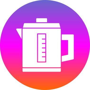 Çaydanlık. Web simgesi basit illüstrasyon