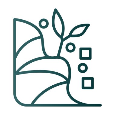 Ekoloji ve koruma hattı ikonu. Çevre koruma, çevre ve ekoloji teması. Yalnız tasarım. vektör illüstrasyonu