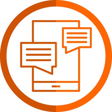 Mesaj var. Web simgesi basit illüstrasyon