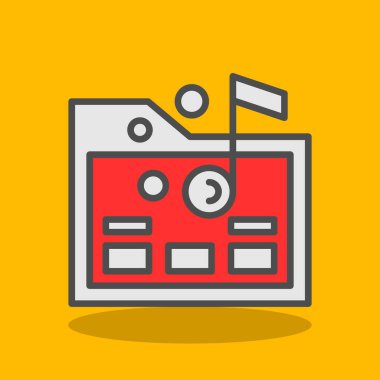 Müzik klasörü. Web simgesi basit illüstrasyon