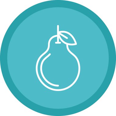 İzole armut ikon vektör tasarımı