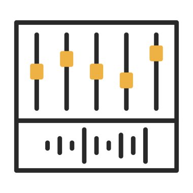 Basit Ekolayzır simgesi, vektör illüstrasyonu