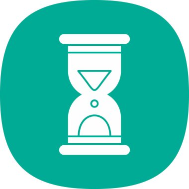 Kum saati. Basit web simgesi tasarımı. Vektör illüstrasyonu 