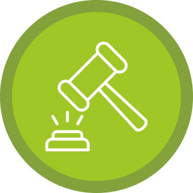 Açık arttırma. Web simgesi vektör illüstrasyonu 