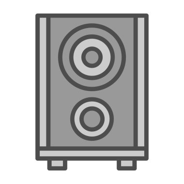 izole edilmiş retro hoparlör simgesi