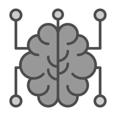 beyin ikonu vektör illüstrasyonu