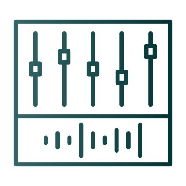 Basit Ekolayzır simgesi, vektör illüstrasyonu