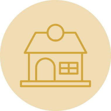 Ev. Web simgesi basit illüstrasyon 