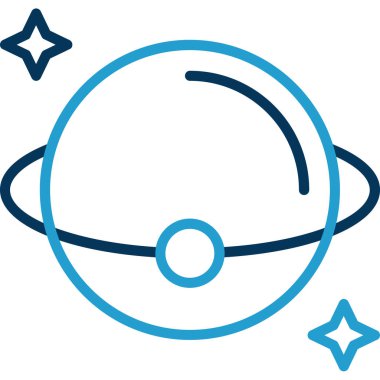 gezegen simgesi, vektör illüstrasyonu basit tasarım