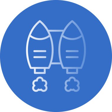 roket ikonu vektör illüstrasyonu