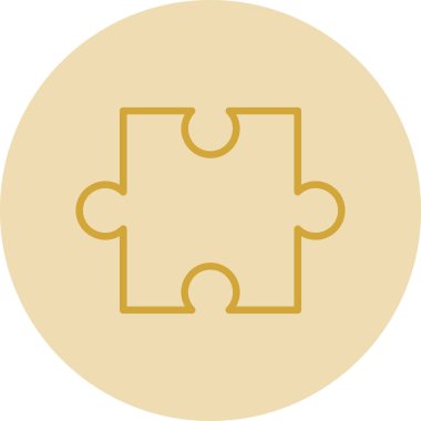 parça bulmaca izole vektör simgesi 