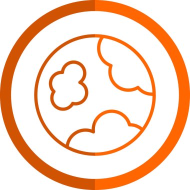 Dünya gezegeni. Web simgesi basit illüstrasyon                   