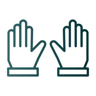 Eldivenler düz simge, vektör çizimi  