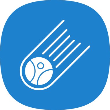 Meteorit düz simgesinin vektör çizimi 