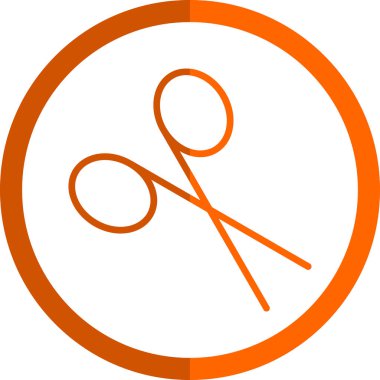 İzole edilmiş arkaplanda makas simgesi