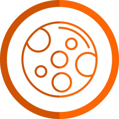 Ay simgesi, vektör illüstrasyonu basit tasarım