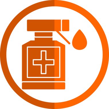 İlaç şişesi simgesinin vektör illüstrasyonu