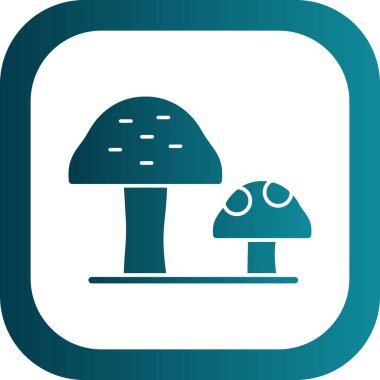 Mantarlar. Web simgesi basit illüstrasyon