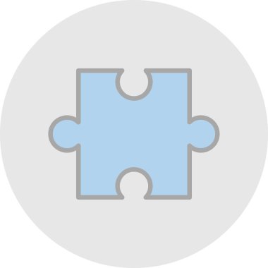 parça bulmaca izole vektör simgesi 