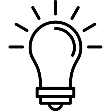 ampul simgesi, vektör illüstrasyonu 