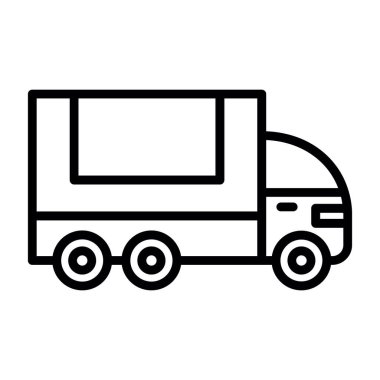 kargo kamyonu ikonu vektör illüstrasyonu