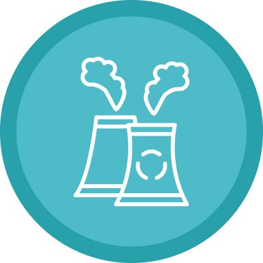 Nükleer santral simgesinin vektör çizimi