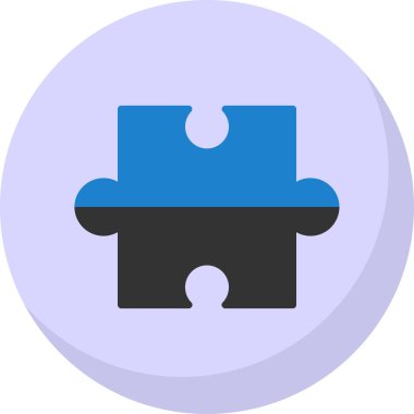 parça bulmaca izole vektör simgesi 