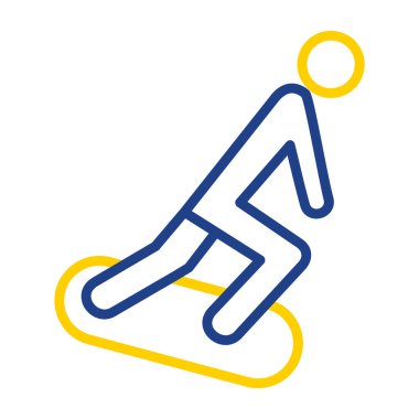 Snowboder web simgesi, vektör illüstrasyonu 