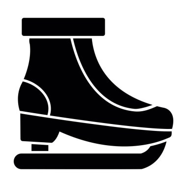 Buz pateni ikonu. Basit vektör illüstrasyonu