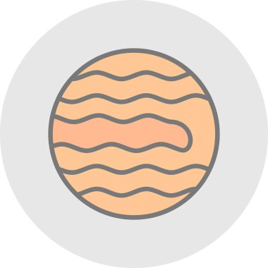 gezegen simgesi, vektör illüstrasyonu basit tasarım