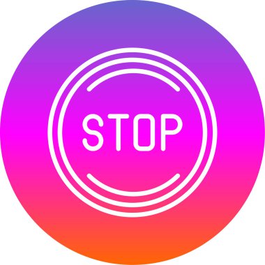 Soyut arkaplanda izole edilmiş simgeyi durdur