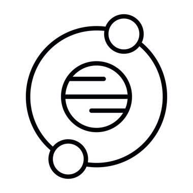 Yörünge web simgesi vektör illüstrasyonu