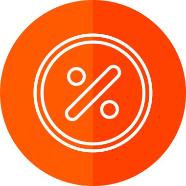 Basit yüzde simgesi, vektör illüstrasyonu