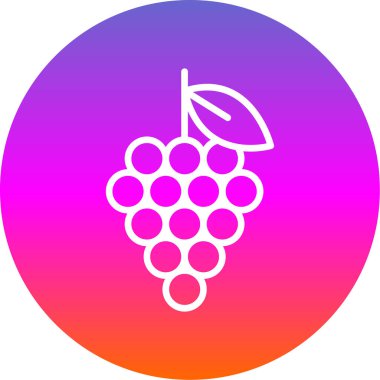 üzüm ikonu vektör illüstrasyonu 