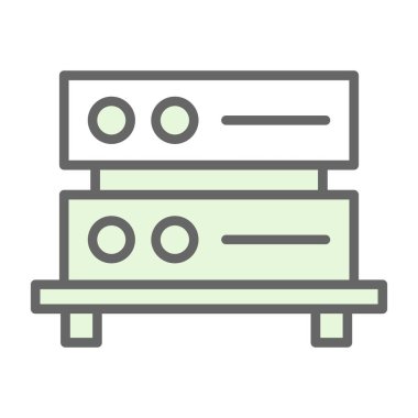 Basit sunucu simgesi, vektör illüstrasyonu