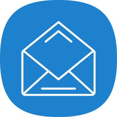 Basit harf zarfı simgesi, vektör illüstrasyonu