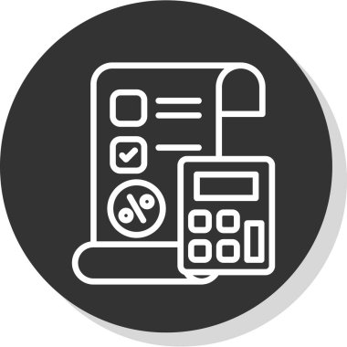 Basit yüzde simgesi, vektör illüstrasyonu