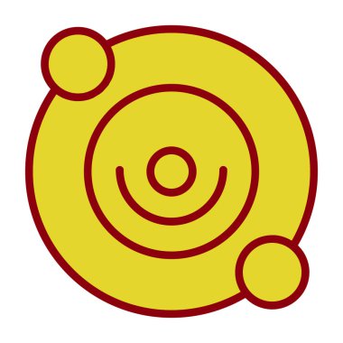 Yörünge web simgesi vektör illüstrasyonu