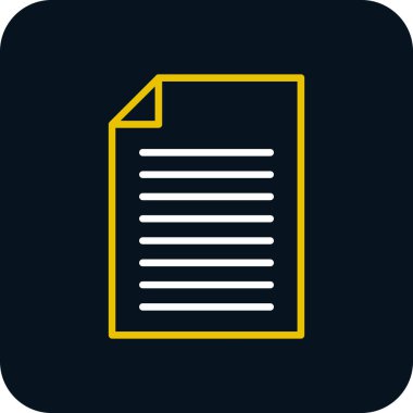 belge simgesi, vektör illüstrasyonu basit tasarım