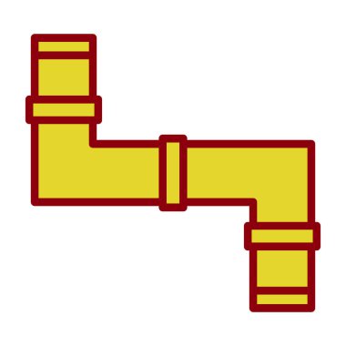Tesisat borusu ikon vektör resimleme tasarımını izole etti