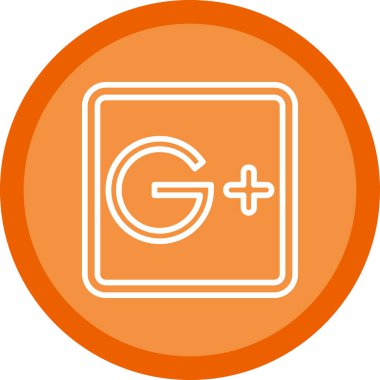 Google Plus web simgesi vektör çizimi