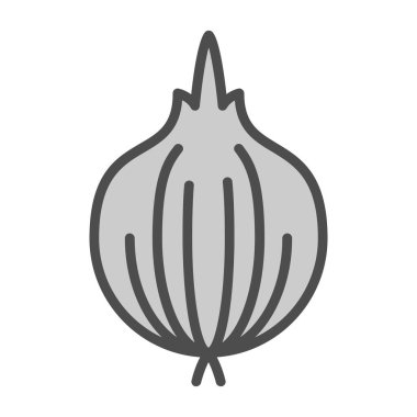 Soğan vektörü simgesi, illüstrasyon 