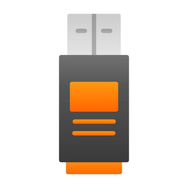 Usb satır simgesi. Tasarım için web şarkısı.